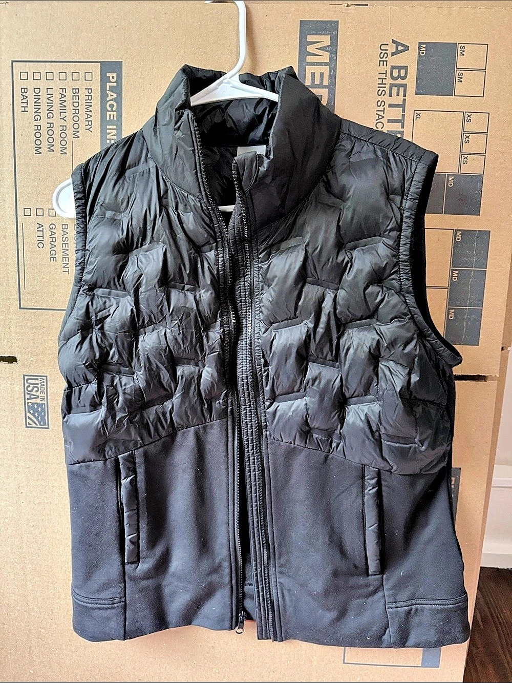 Calia Women's Quilted Vest in Black Size Medium
